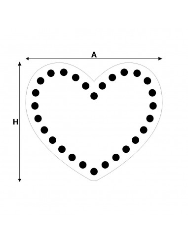 Baza do szydełkowania - pełna - serce