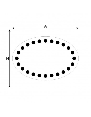 Baza do szydełkowania - pełna - elipsa