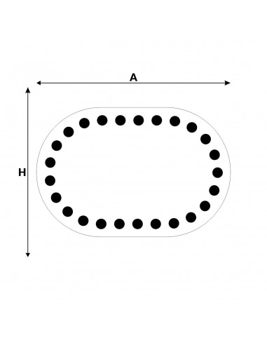 Baza do szydełkowania - pełna - owalna